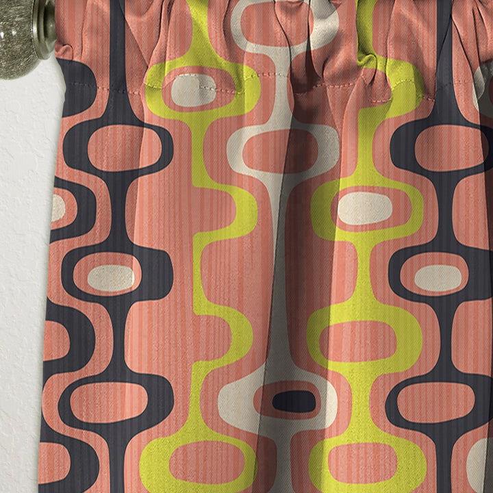 Retro Abstract Design XIII - Mid-Century Modern Curtain - 1 Panel