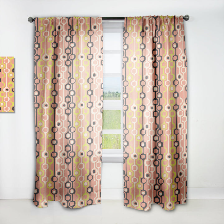 Retro Abstract Design XIII - Mid-Century Modern Curtain - 1 Panel