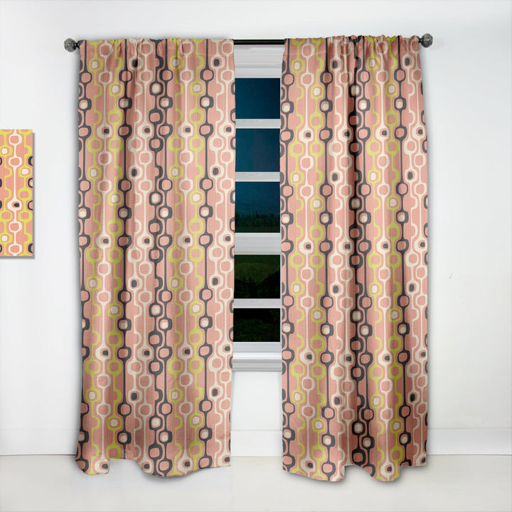 Retro Abstract Design XIII - Mid-Century Modern Curtain - 1 Panel
