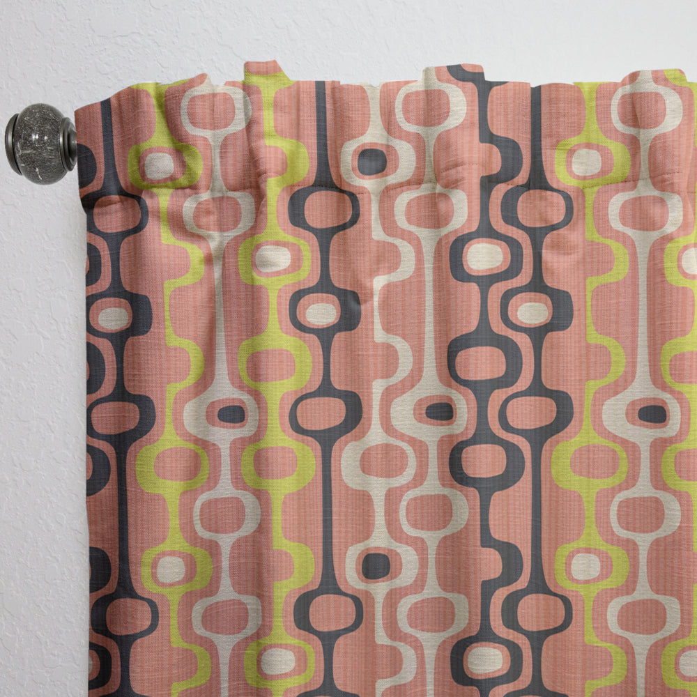 Retro Abstract Design XIII - Mid-Century Modern Curtain - 1 Panel