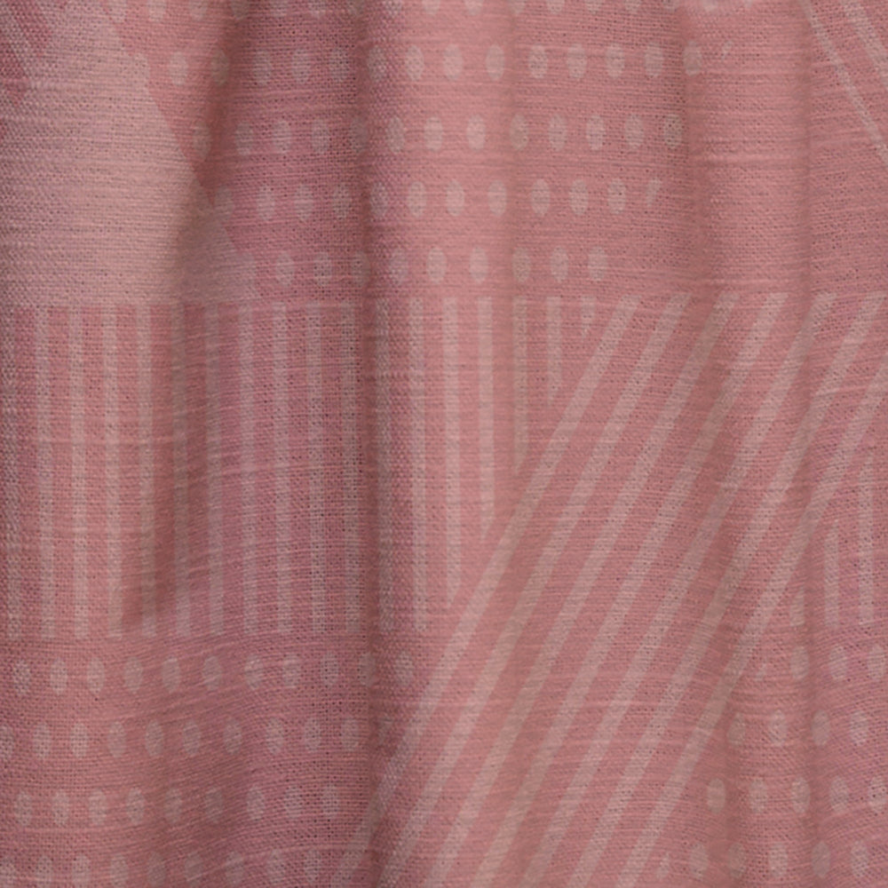 Triangual Retro Coral Pattern - Mid-Century Modern Curtain - 1 Panel