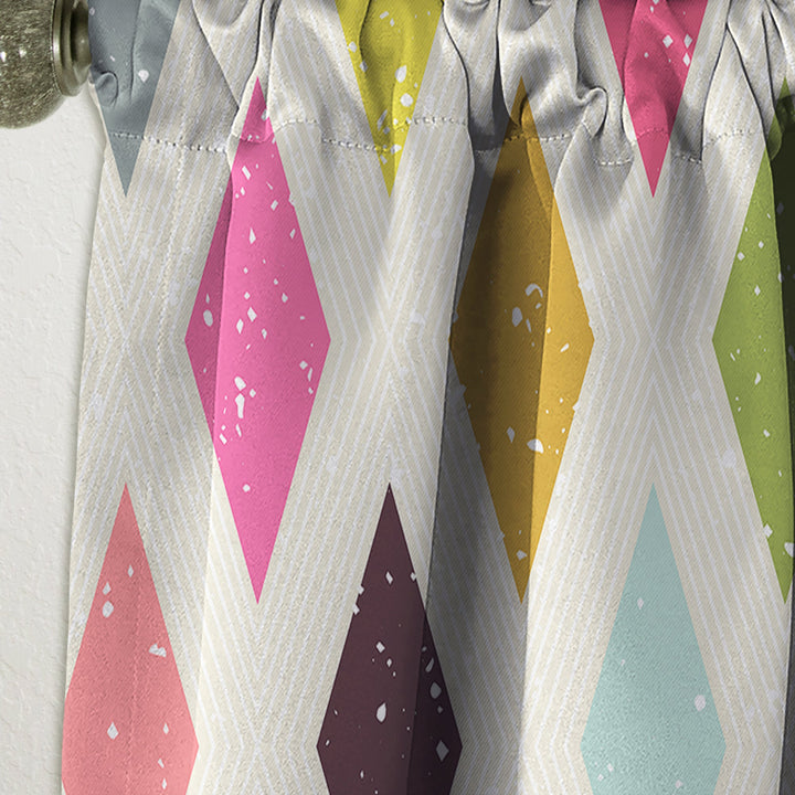 Diamond Retro III - Mid-Century Modern Curtain - 1 Panel