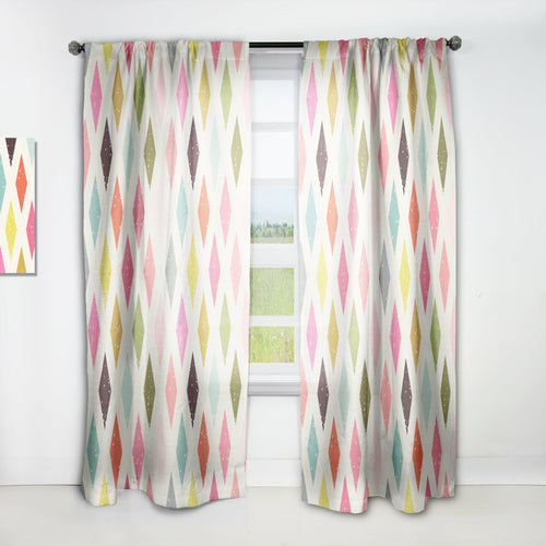 Diamond Retro III - Mid-Century Modern Curtain - 1 Panel
