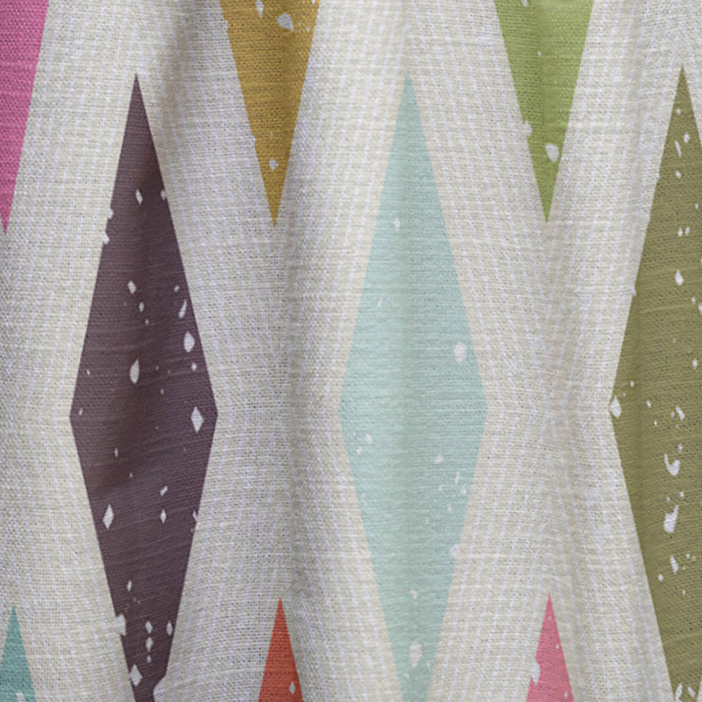 Diamond Retro III - Mid-Century Modern Curtain - 1 Panel