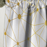 Golden Grid I - Mid-Century Modern Curtain - 1 Panel