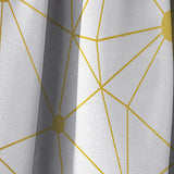 Golden Grid I - Mid-Century Modern Curtain - 1 Panel