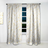 Golden Grid I - Mid-Century Modern Curtain - 1 Panel