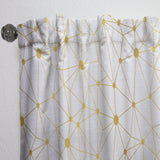 Golden Grid I - Mid-Century Modern Curtain - 1 Panel