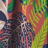 Retro Tropical Leaves I - Mid-Century Modern Curtain - 1 Panel
