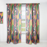Retro Tropical Leaves I - Mid-Century Modern Curtain - 1 Panel