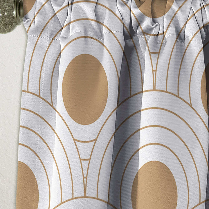 Circular Retro Design - Mid-Century Modern Curtain - 1 Panel