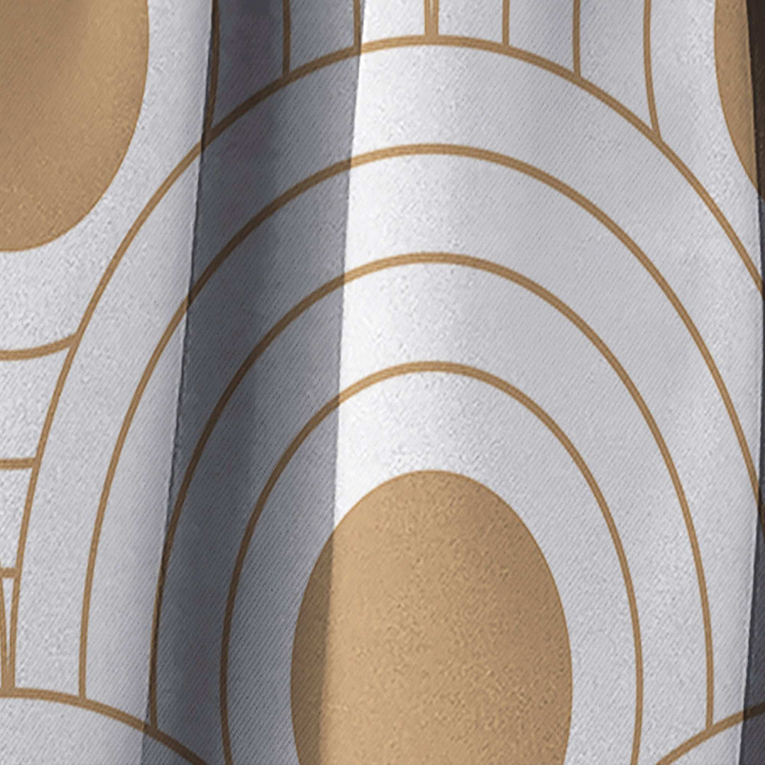Circular Retro Design - Mid-Century Modern Curtain - 1 Panel