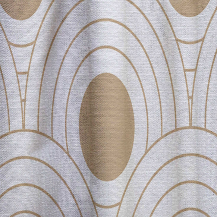 Circular Retro Design - Mid-Century Modern Curtain - 1 Panel