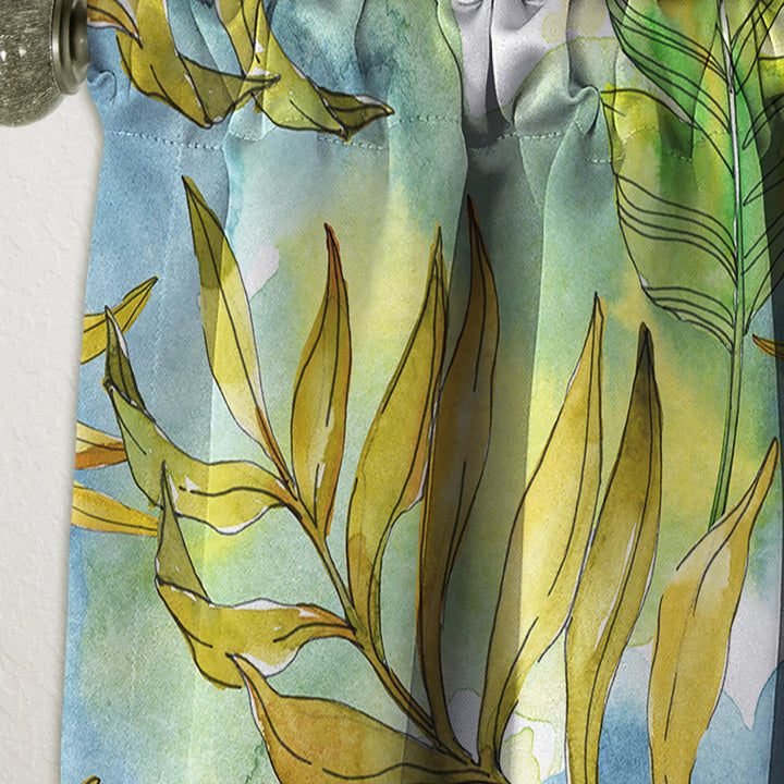 Retro Tropical Foliage - Mid-Century Modern Curtain - 1 Panel