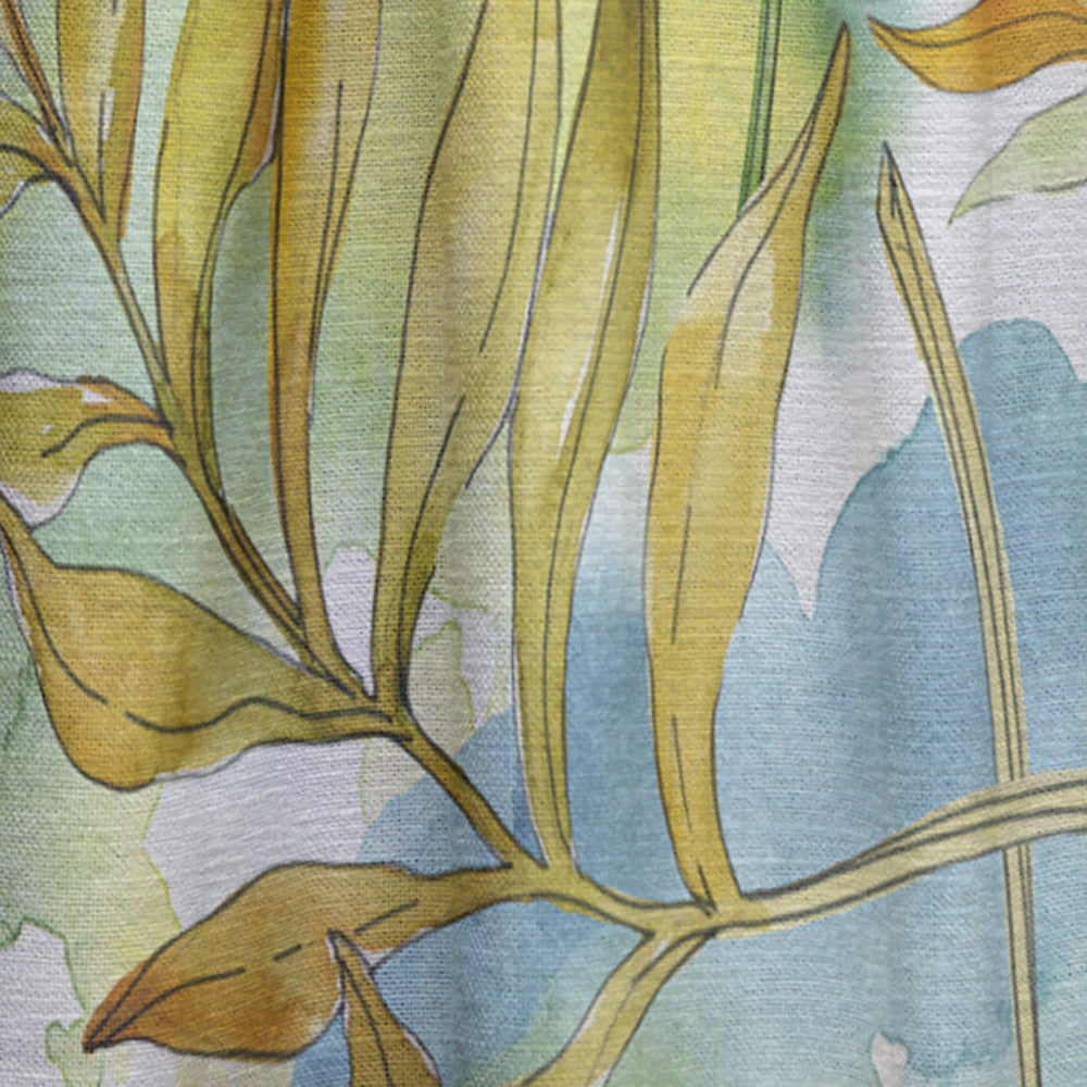 Retro Tropical Foliage - Mid-Century Modern Curtain - 1 Panel