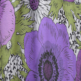Purple Retro Fantasy Flowers - Mid-Century Modern Curtain - 1 Panel