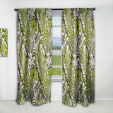 Tropical Palm Leaves I' Mid-Century Modern Curtain 1 Panel