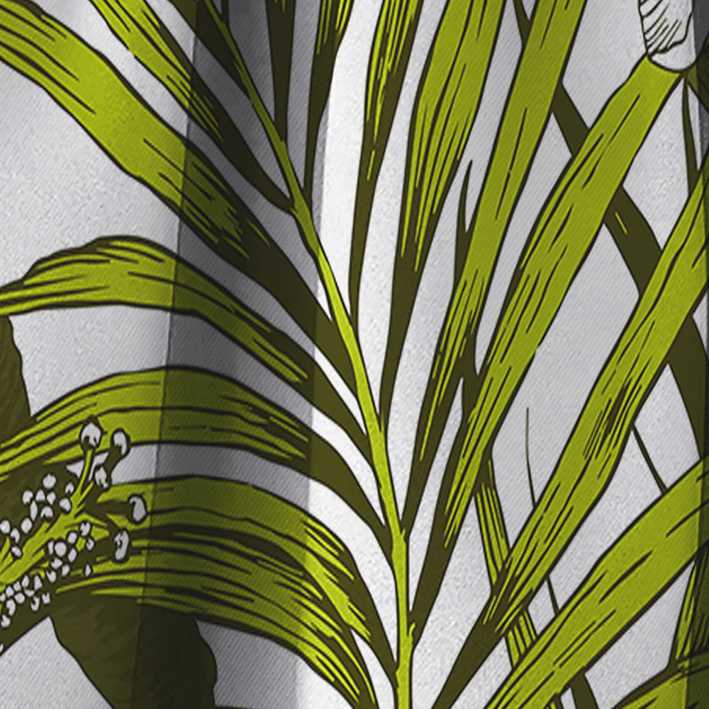Tropical Palm Leaves I - Mid-Century Modern Curtain - 1 Panel