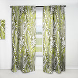 Tropical Palm Leaves I' Mid-Century Modern Curtain 1 Panel