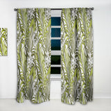 Tropical Palm Leaves I' Mid-Century Modern Curtain 1 Panel
