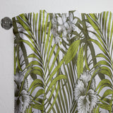 Tropical Palm Leaves I' Mid-Century Modern Curtain 1 Panel