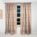 Oriental Floral Paisley - Mid-Century Modern Curtain - 1 Panel