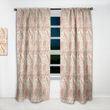 Oriental Floral Paisley - Mid-Century Modern Curtain - 1 Panel