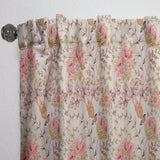 Oriental Floral Paisley - Mid-Century Modern Curtain - 1 Panel