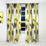 Circular Abstract Retro Geometric I - Mid-Century Modern Curtain - 1 Panel