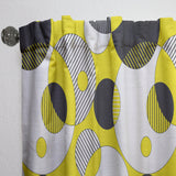Circular Abstract Retro Geometric I - Mid-Century Modern Curtain - 1 Panel