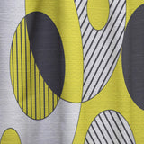 Circular Abstract Retro Geometric I - Mid-Century Modern Curtain - 1 Panel