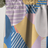Modern geometric shapes pattern - Mid-Century Modern Curtain - 1 Panel