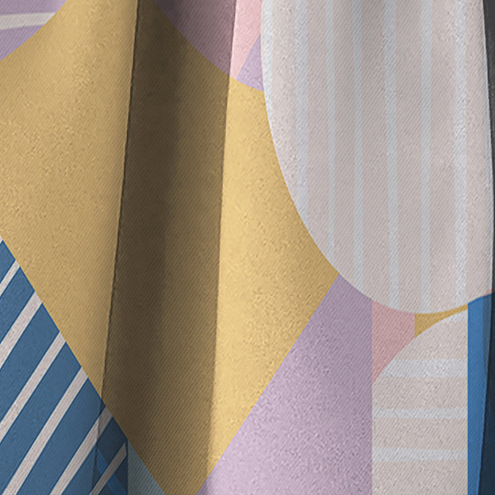 Modern geometric shapes pattern - Mid-Century Modern Curtain - 1 Panel