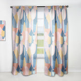 Modern geometric shapes pattern - Mid-Century Modern Curtain - 1 Panel