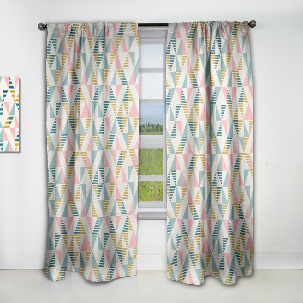 Diamond Retro XI - Mid-Century Modern Curtain - 1 Panel