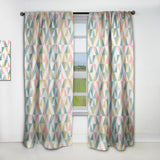 Diamond Retro XI - Mid-Century Modern Curtain - 1 Panel