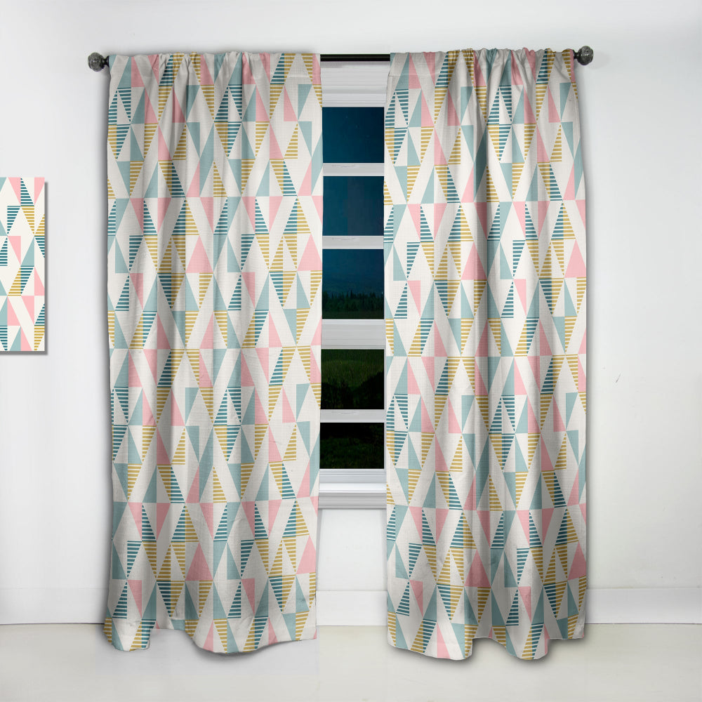Diamond Retro XI - Mid-Century Modern Curtain - 1 Panel