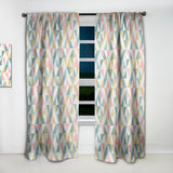 Diamond Retro XI - Mid-Century Modern Curtain - 1 Panel