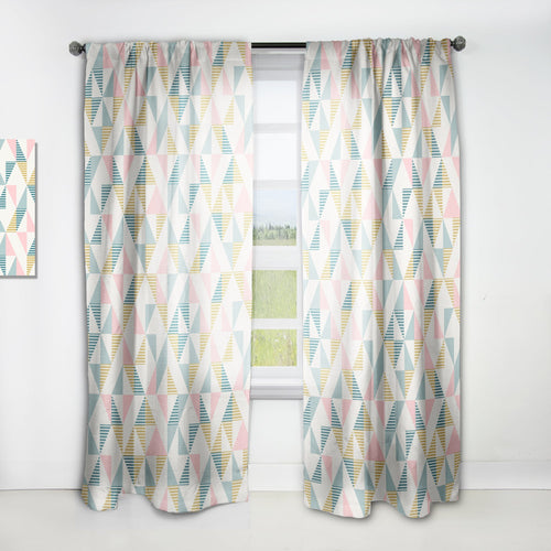 Diamond Retro XI - Mid-Century Modern Curtain - 1 Panel