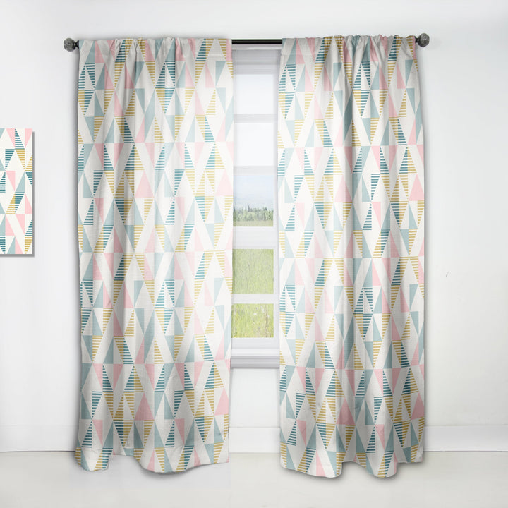 Diamond Retro XI - Mid-Century Modern Curtain - 1 Panel