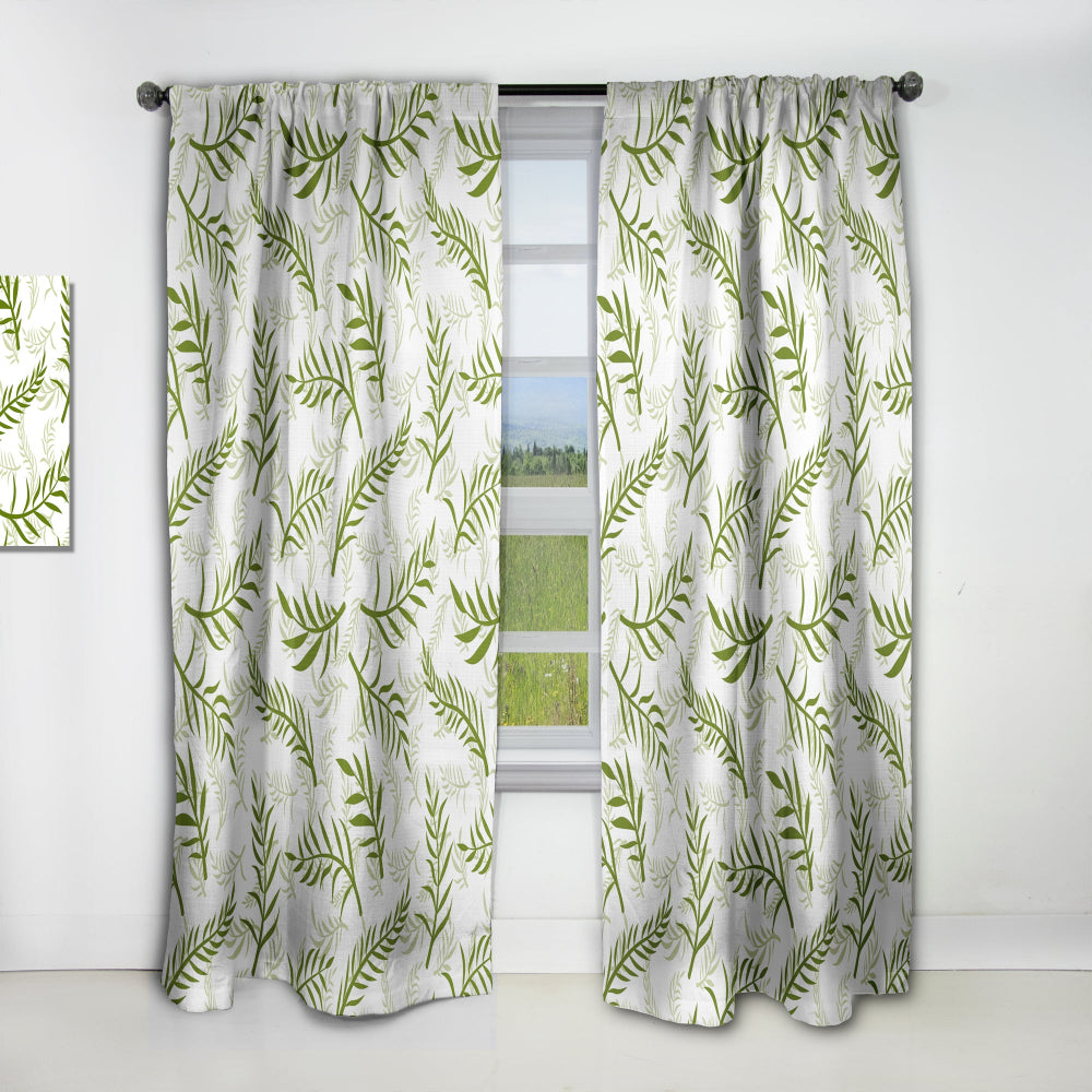 Tropical Botanicals I - Mid-Century Modern Curtain - 1 Panel