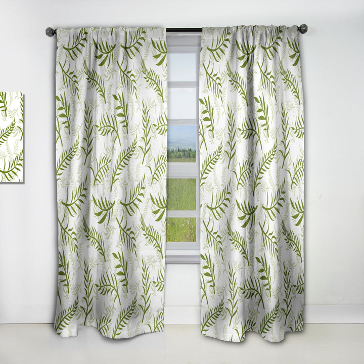 Tropical Botanicals I - Mid-Century Modern Curtain - 1 Panel