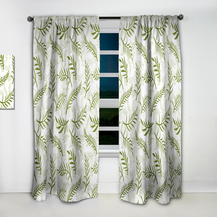 Tropical Botanicals I - Mid-Century Modern Curtain - 1 Panel