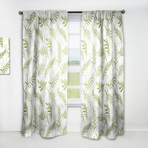 Tropical Botanicals I - Mid-Century Modern Curtain - 1 Panel