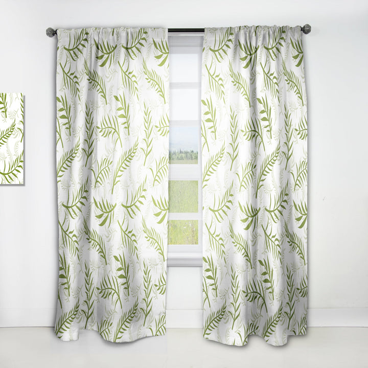 Tropical Botanicals I - Mid-Century Modern Curtain - 1 Panel