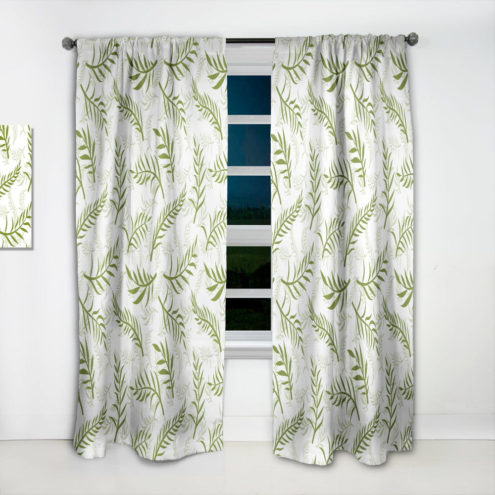 Tropical Botanicals I - Mid-Century Modern Curtain - 1 Panel
