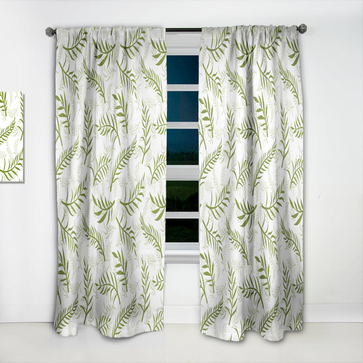 Tropical Botanicals I - Mid-Century Modern Curtain - 1 Panel