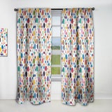 Retro Abstract Circular I - Mid-Century Modern Curtain - 1 Panel
