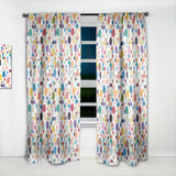 Retro Abstract Circular I - Mid-Century Modern Curtain - 1 Panel