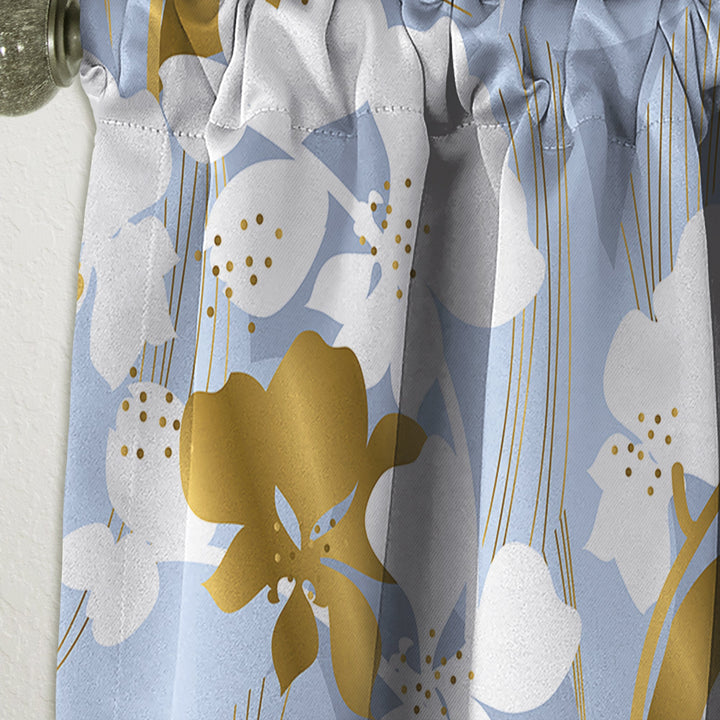 Orchid blossom color pattern - Mid-Century Modern Curtain - 1 Panel